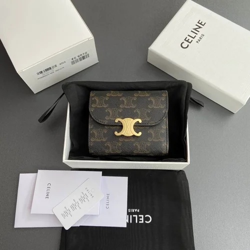 Celine Triomphe Original Large Shoulder Bag Authentic Canvas Luxury