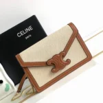 Celine Triomphe Original Large Shoulder Bag Authentic Canvas Luxury