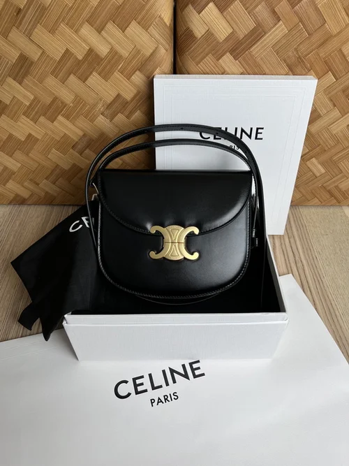 Celine Triomphe Original Large Shoulder Bag Authentic Canvas Luxury
