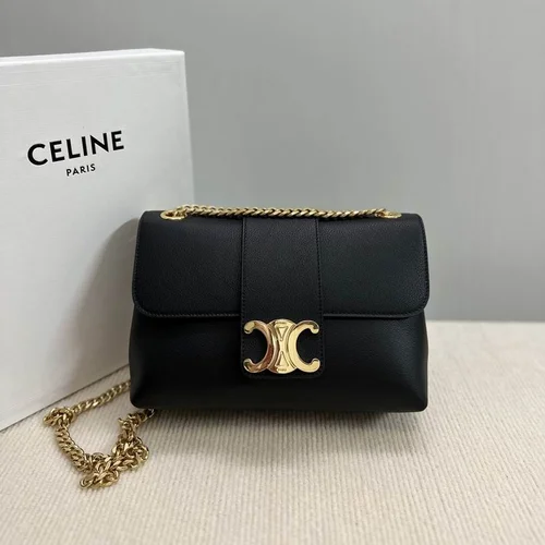 Celine Triomphe Original Large Shoulder Bag Authentic Canvas Luxury