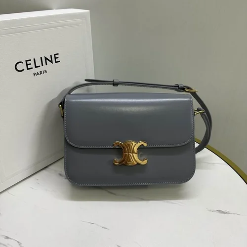 Celine Triomphe Original Large Shoulder Bag Authentic Canvas Luxury