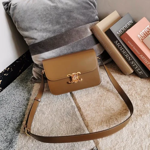 Celine Triomphe Original Large Shoulder Bag Authentic Canvas Luxury