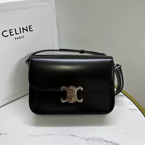 Celine Triomphe Original Large Shoulder Bag Authentic Canvas Luxury