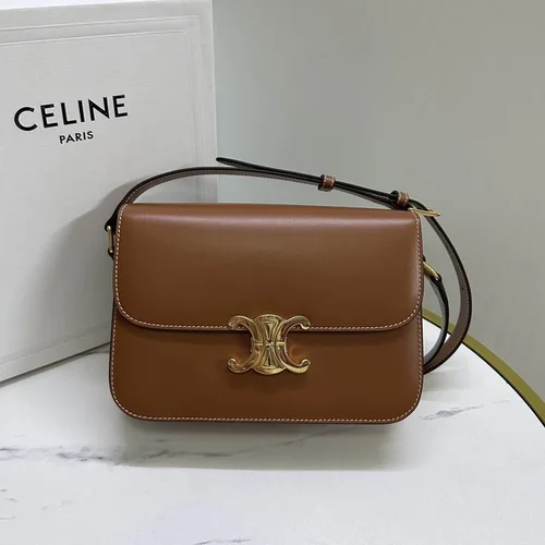 Celine Triomphe Original Large Shoulder Bag Authentic Canvas Luxury