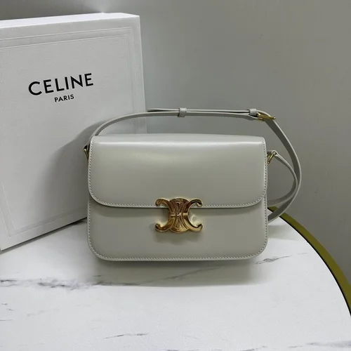 Celine Triomphe Original Large Shoulder Bag Authentic Canvas Luxury