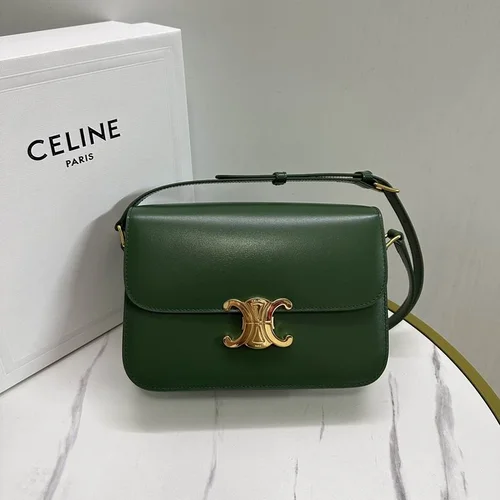 Celine Triomphe Original Large Shoulder Bag Authentic Canvas Luxury
