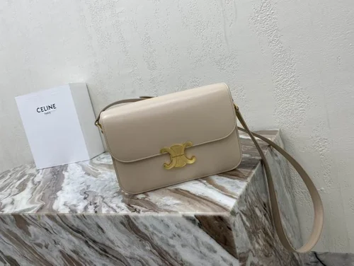 Celine Triomphe Original Large Shoulder Bag Authentic Canvas Luxury