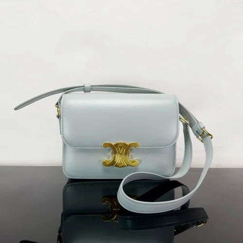 Celine Triomphe Original Large Shoulder Bag Authentic Canvas Luxury