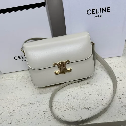 Celine Triomphe Original Large Shoulder Bag Authentic Canvas Luxury