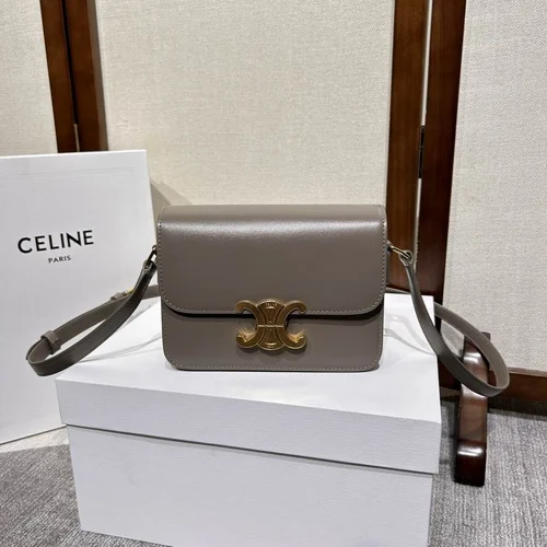 Celine Triomphe Original Large Shoulder Bag Authentic Canvas Luxury