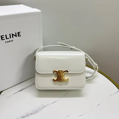 Celine Triomphe Original Large Shoulder Bag Authentic Canvas Luxury