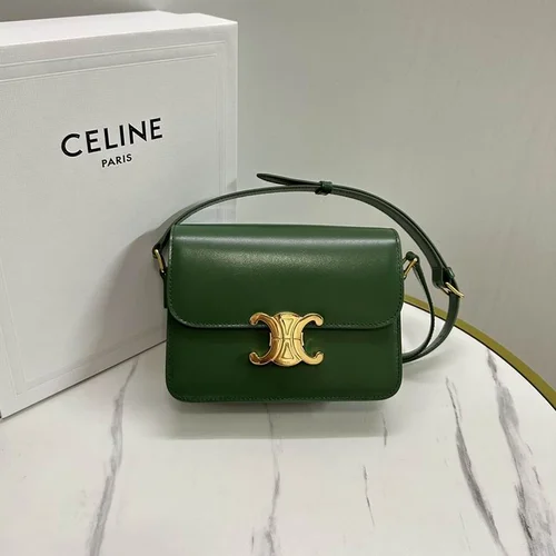 Celine Triomphe Original Large Shoulder Bag Authentic Canvas Luxury
