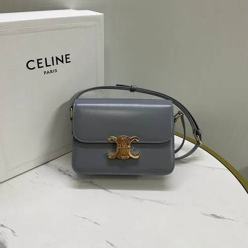 Celine Triomphe Original Large Shoulder Bag Authentic Canvas Luxury