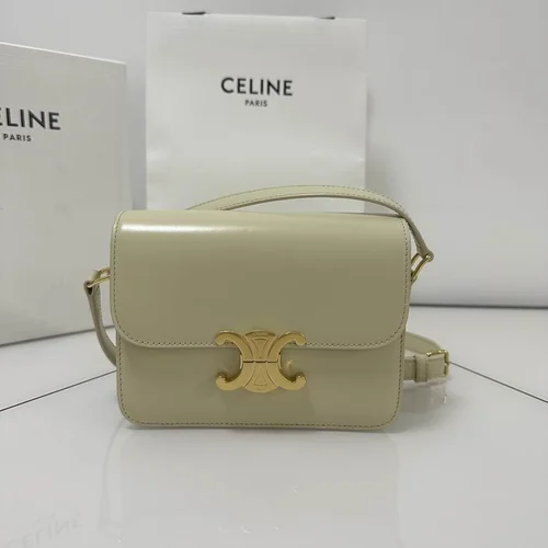 Celine Triomphe Original Large Shoulder Bag Authentic Canvas Luxury