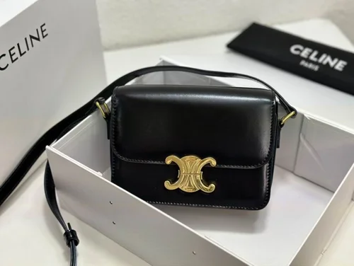 Celine Triomphe Original Large Shoulder Bag Authentic Canvas Luxury