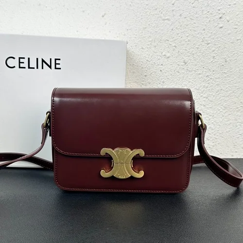 Celine Triomphe Original Large Shoulder Bag Authentic Canvas Luxury