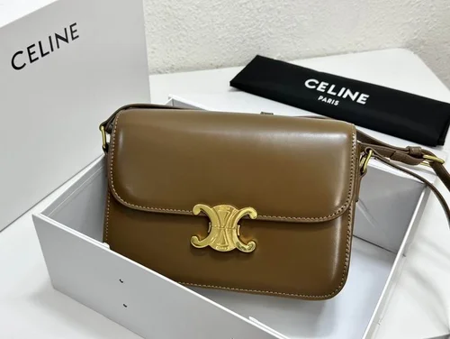 Celine Triomphe Original Large Shoulder Bag Authentic Canvas Luxury