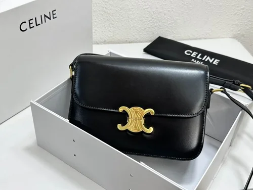 Celine Triomphe Original Large Shoulder Bag Authentic Canvas Luxury