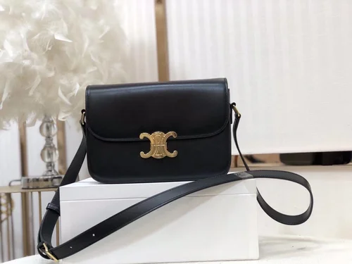 Celine Triomphe Original Large Shoulder Bag Authentic Canvas Luxury