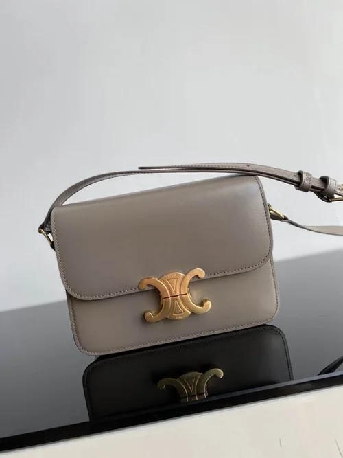 Celine Triomphe Original Large Shoulder Bag Authentic Canvas Luxury