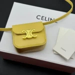 11 Celine Triomphe Saddle Bag Small Women Luxury Canvas Leather