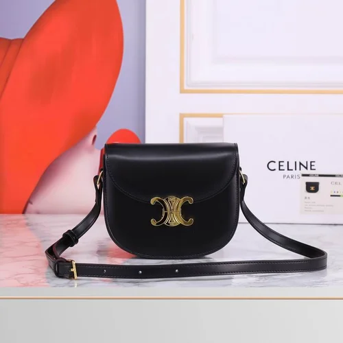 11 Celine Triomphe Saddle Bag Small Women Luxury Canvas Leather