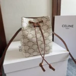 Celine Original Bucket Bag Authentic Triomphe Canvas Luxury