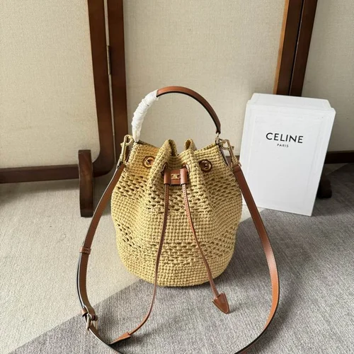 Celine Original Bucket Bag Authentic Triomphe Canvas Luxury
