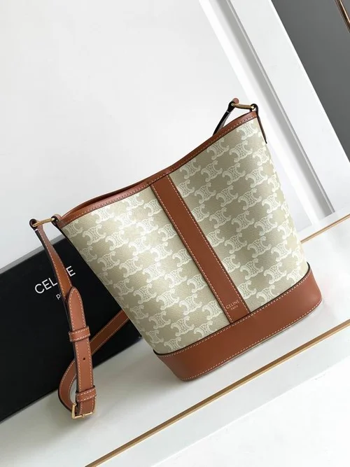 Celine Original Bucket Bag Authentic Triomphe Canvas Luxury