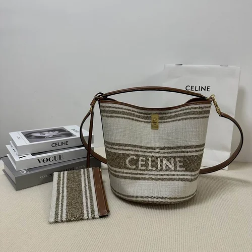 Celine Original Bucket Bag Authentic Triomphe Canvas Luxury