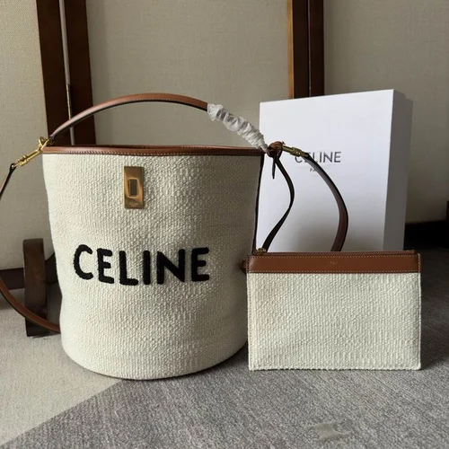 Celine Original Bucket Bag Authentic Triomphe Canvas Luxury