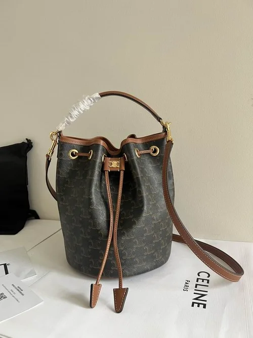 Celine Original Bucket Bag Authentic Triomphe Canvas Luxury