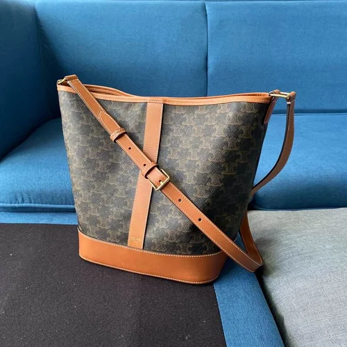 Celine Original Bucket Bag Authentic Triomphe Canvas Luxury