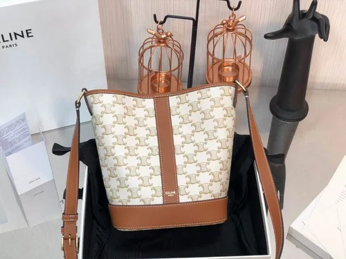 Celine Original Bucket Bag Authentic Triomphe Canvas Luxury