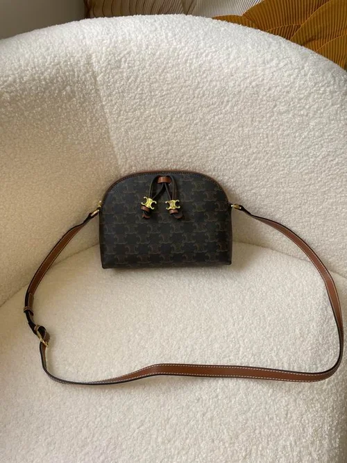 11 Celine Shell Camera Bag Small Women Luxury Leather Designer