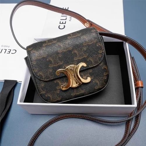 Celine Triomphe Small Canvas Bag Women Luxury Designer