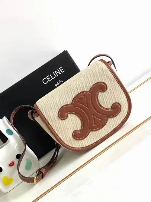 Celine Triomphe Small Canvas Bag Women Luxury Designer