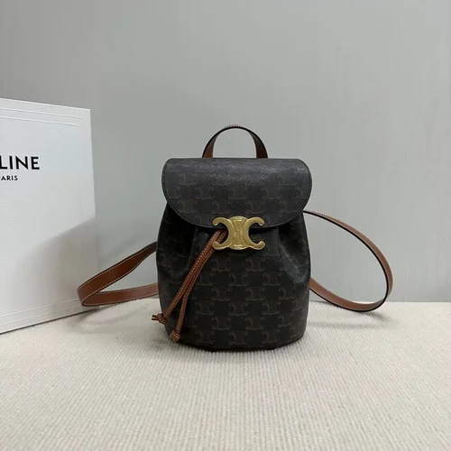 Celine Original Backpack Women Men Luxury Triomphe Canvas