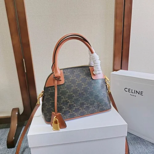 Celine Original Women's Handbag Authentic Triomphe Canvas Luxury