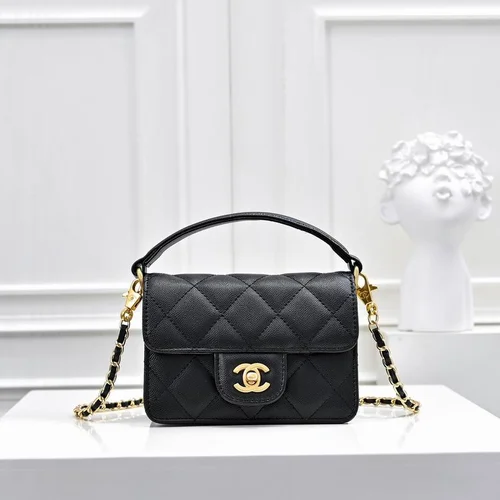 11 Chanel Classic Flap Bag Medium Women Luxury Quilted Caviar