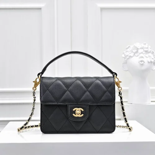 11 Chanel Classic Flap Bag Medium Women Luxury Quilted Caviar