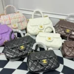 11 Chanel Top Handle Flap Bag Women Luxury Quilted Leather