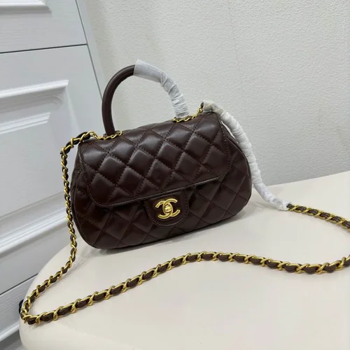 11 Chanel Top Handle Flap Bag Women Luxury Quilted Leather