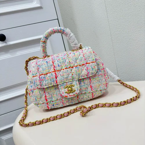 11 Chanel Top Handle Flap Bag Women Luxury Quilted Leather