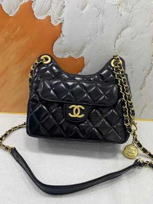 11 Chanel Hobo Bag Medium Women Luxury Quilted Calfskin