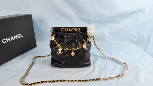 11 Chanel Drawstring Bucket Bag Small Women Luxury Lambskin