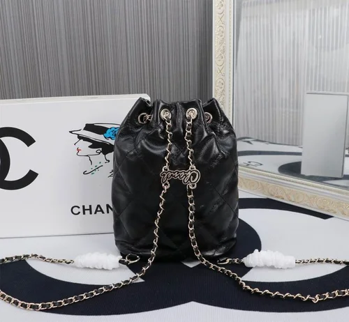 11 Chanel Drawstring Bucket Bag Small Women Luxury Lambskin
