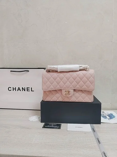 11 Chanel Classic Flap Bag Medium Women Luxury Quilted Caviar