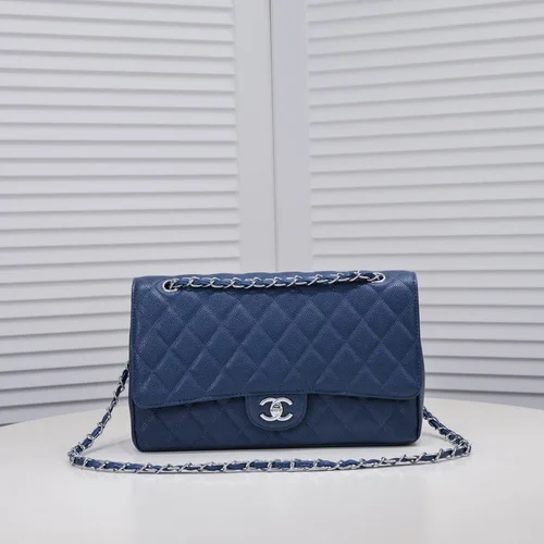 11 Chanel Classic Flap Bag Medium Women Luxury Quilted Caviar
