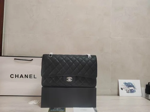 11 Chanel Classic Flap Bag Medium Women Luxury Quilted Caviar